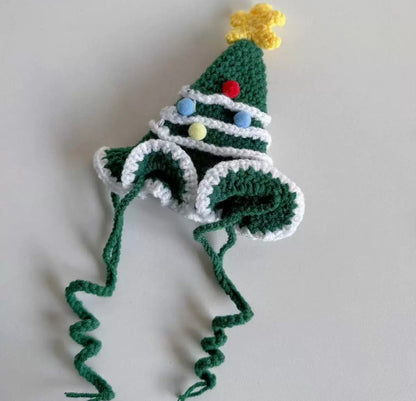 Gorrito Navideño con Forma de Árbol para Mascotas