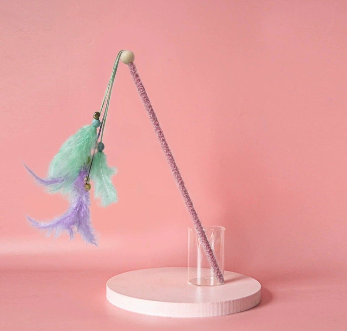 Varitas para Jugar con Gatos de Plumas de Avestruz