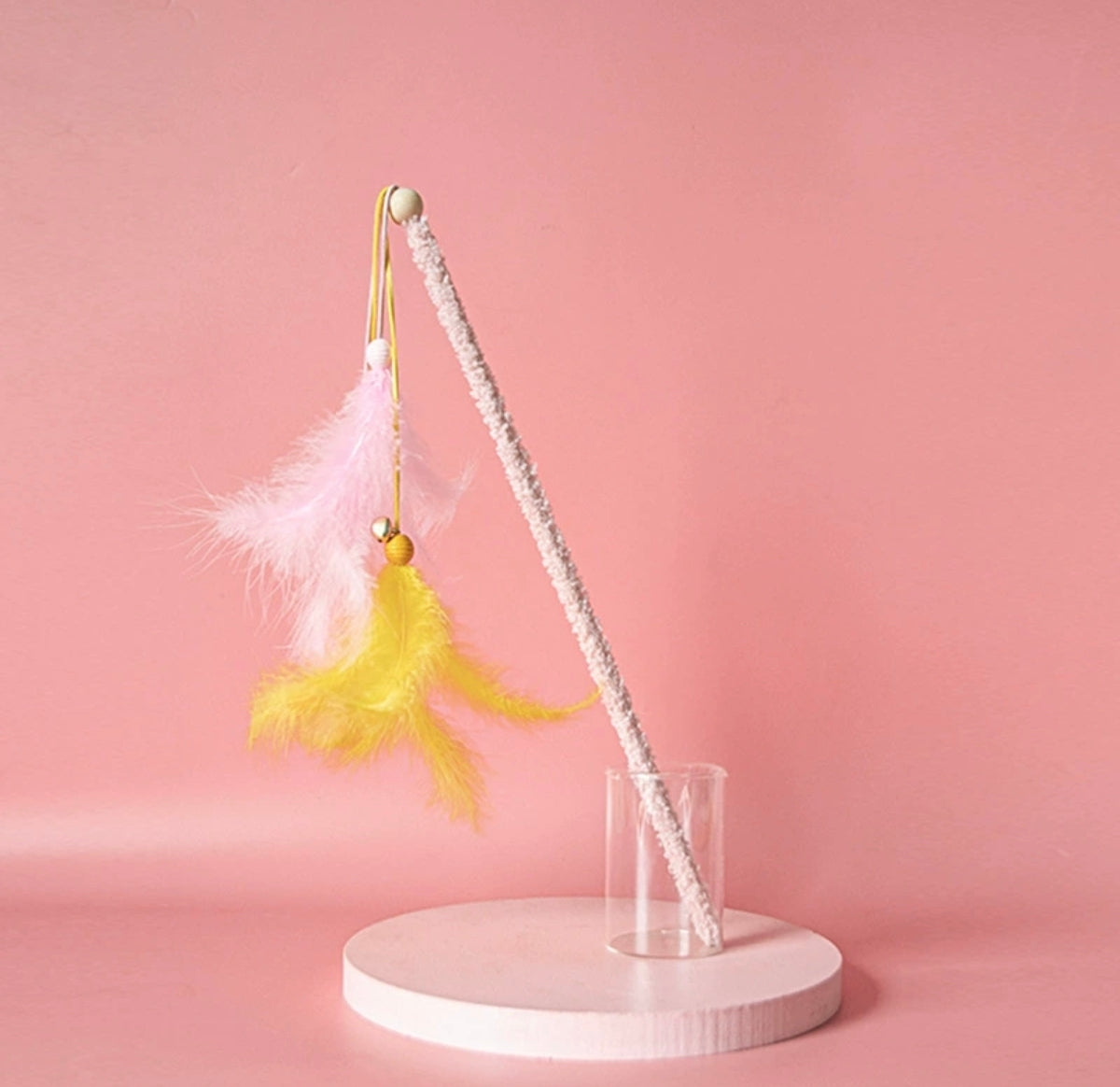 Varitas para Jugar con Gatos de Plumas de Avestruz
