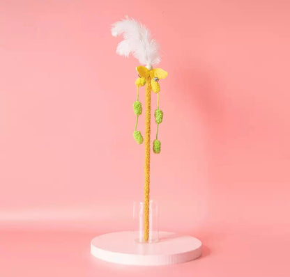 Varitas para Jugar con Gatos de Plumas de Avestruz