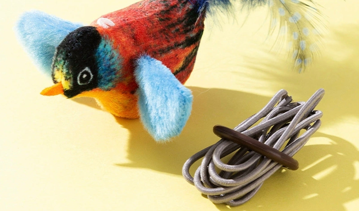 Juguete para Gato con Forma de Pájaro que Chirría de Imitación