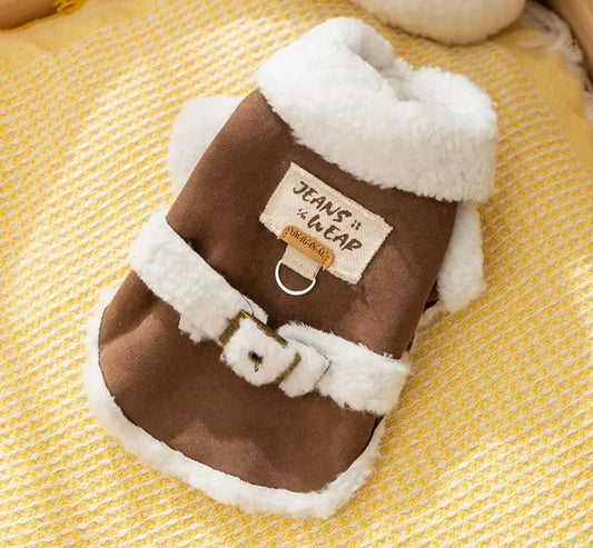 Abrigo de Invierno con Arnés Integrado para Mascotas